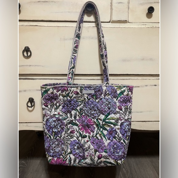 Floral Purple Tote Bag - Picture 1 of 5